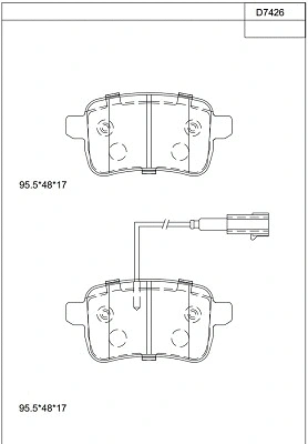 Brake Pad Set, disc brake (KD7426)