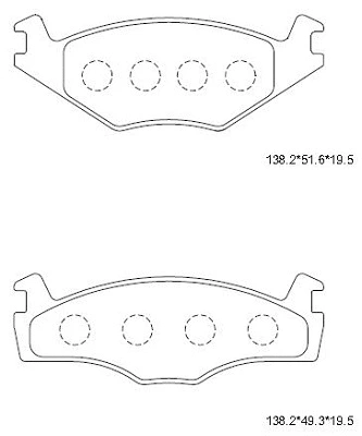 Brake Pad Set, disc brake (KD7756)