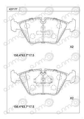 Brake Pad Set, disc brake (KD7177)