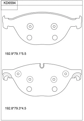 Brake Pad Set, disc brake (KD6594)