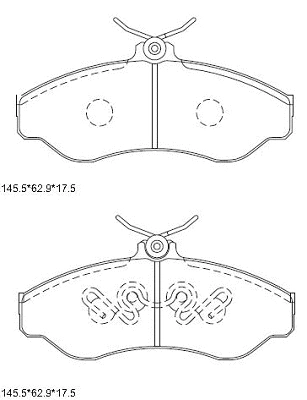 Brake Pad Set, disc brake (KD6208)