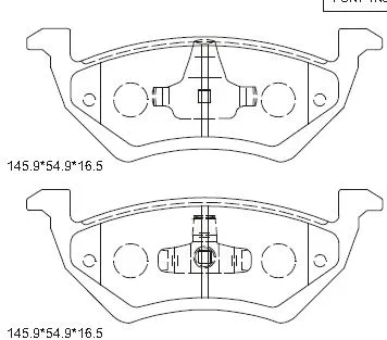 Brake Pad Set, disc brake (KD6514)