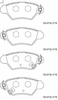 Brake Pad Set, disc brake (KD7555)