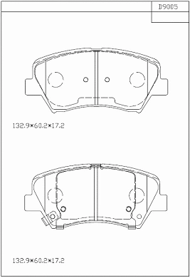 Brake Pad Set, disc brake (KD9005)