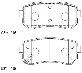 Brake Pad Set, disc brake (KD9745)