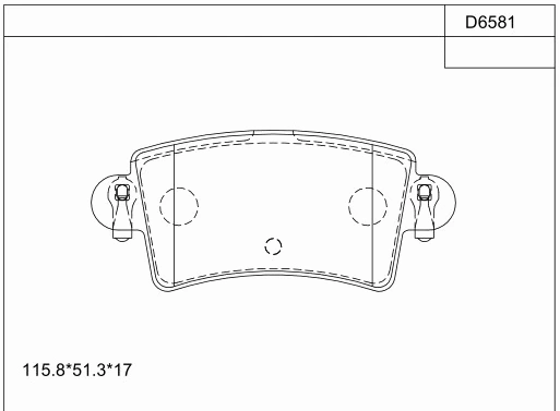 Brake Pad Set, disc brake (KD6581)
