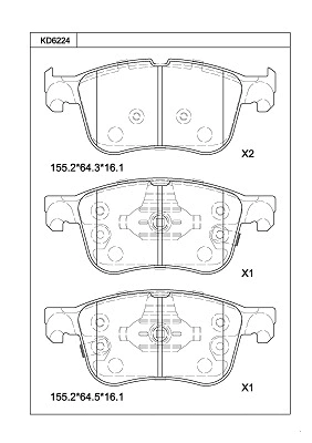 Brake Pad Set, disc brake (KD6224)
