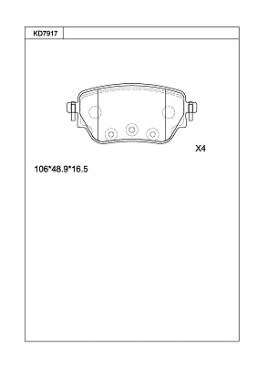 Brake Pad Set, disc brake (KD7917)