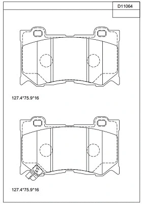 Brake Pad Set, disc brake (KD11064)