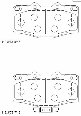 Brake Pad Set, disc brake (KD2385)
