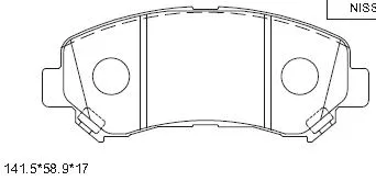 Brake Pad Set, disc brake (KD1744)
