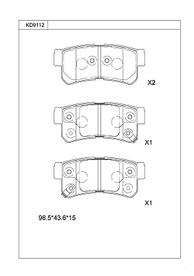 Brake Pad Set, disc brake (KD9112)