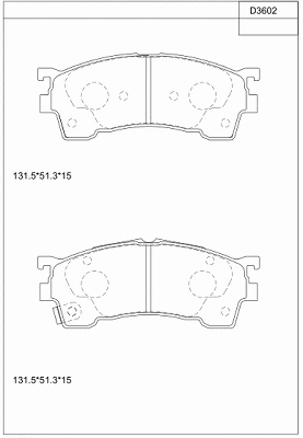 Brake Pad Set, disc brake (KD3602)