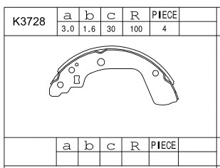 Brake Shoe Set (K3728)