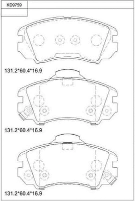 Brake Pad Set, disc brake (KD9759)
