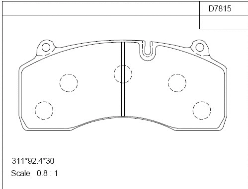 Brake Pad Set, disc brake (KD7815)