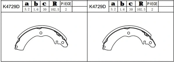 Brake Shoe Set (K4729D)