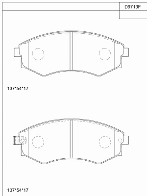 Brake Pad Set, disc brake (KD9713F)