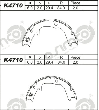 Brake Shoe Set (K4710)