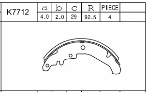 Brake Shoe Set (K7712)