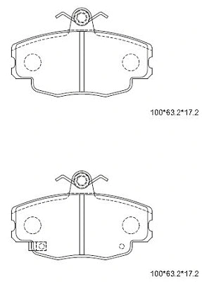 Brake Pad Set, disc brake (KD7767F)