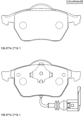 Brake Pad Set, disc brake (KD7529)