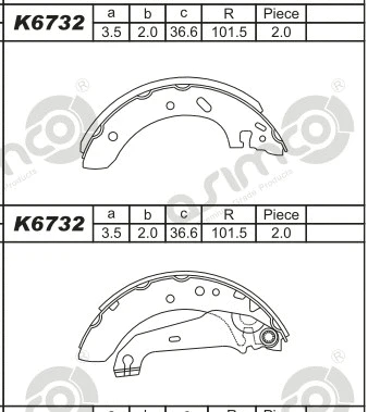 Brake Shoe Set (K6732)