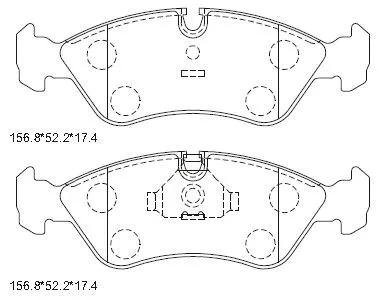 Brake Pad Set, disc brake (KD7707)