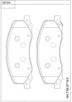 Brake Pad Set, disc brake (KD7316)