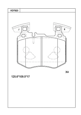 Brake Pad Set, disc brake (KD7923)