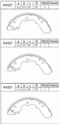 Brake Shoe Set (K4327)