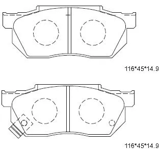 Brake Pad Set, disc brake (KD1711W)