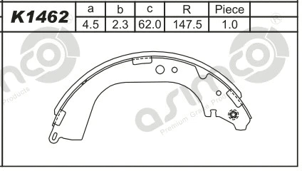 Brake Shoe Set (K1462)