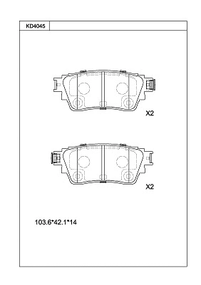 Brake Pad Set, disc brake (KD4045)
