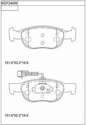 Brake Pad Set, disc brake (KD7340W)