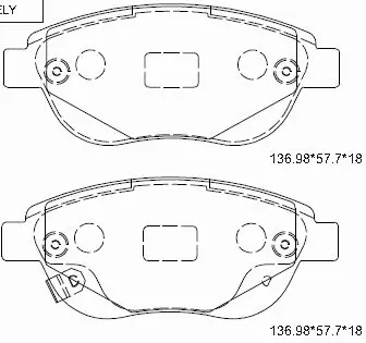 Brake Pad Set, disc brake (KD0713)