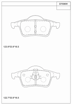 Brake Pad Set, disc brake (KD7596W)