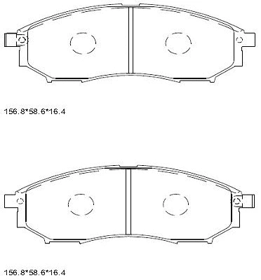 Brake Pad Set, disc brake (KD1476F)