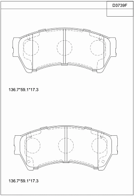 Brake Pad Set, disc brake (KD3739F)