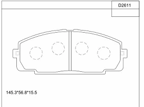 Brake Pad Set, disc brake (KD2611)