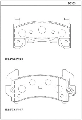 Brake Pad Set, disc brake (KD6353)