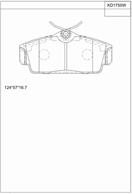 Brake Pad Set, disc brake (KD1750W)