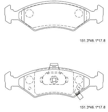 Brake Pad Set, disc brake (KD4707)