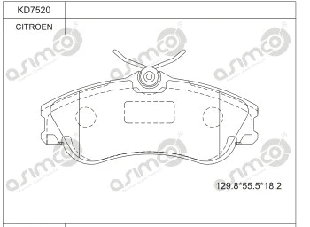 Brake Pad Set, disc brake (KD7520)