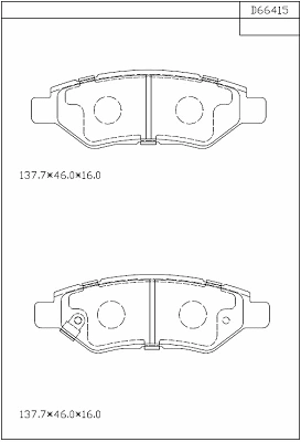 Brake Pad Set, disc brake (KD66415)
