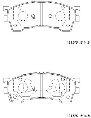 Brake Pad Set, disc brake (KD3601W)
