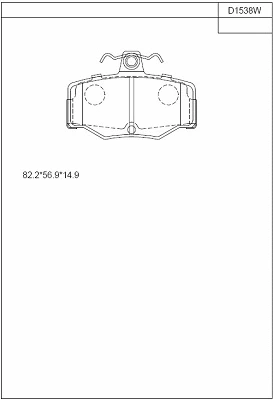 Brake Pad Set, disc brake (KD1538W)