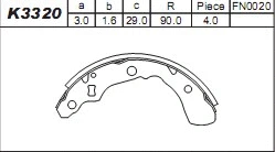 Brake Shoe Set (K3320)