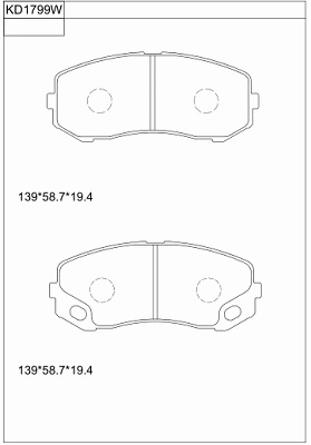 Brake Pad Set, disc brake (KD1799W)