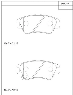 Brake Pad Set, disc brake (KD9724F)